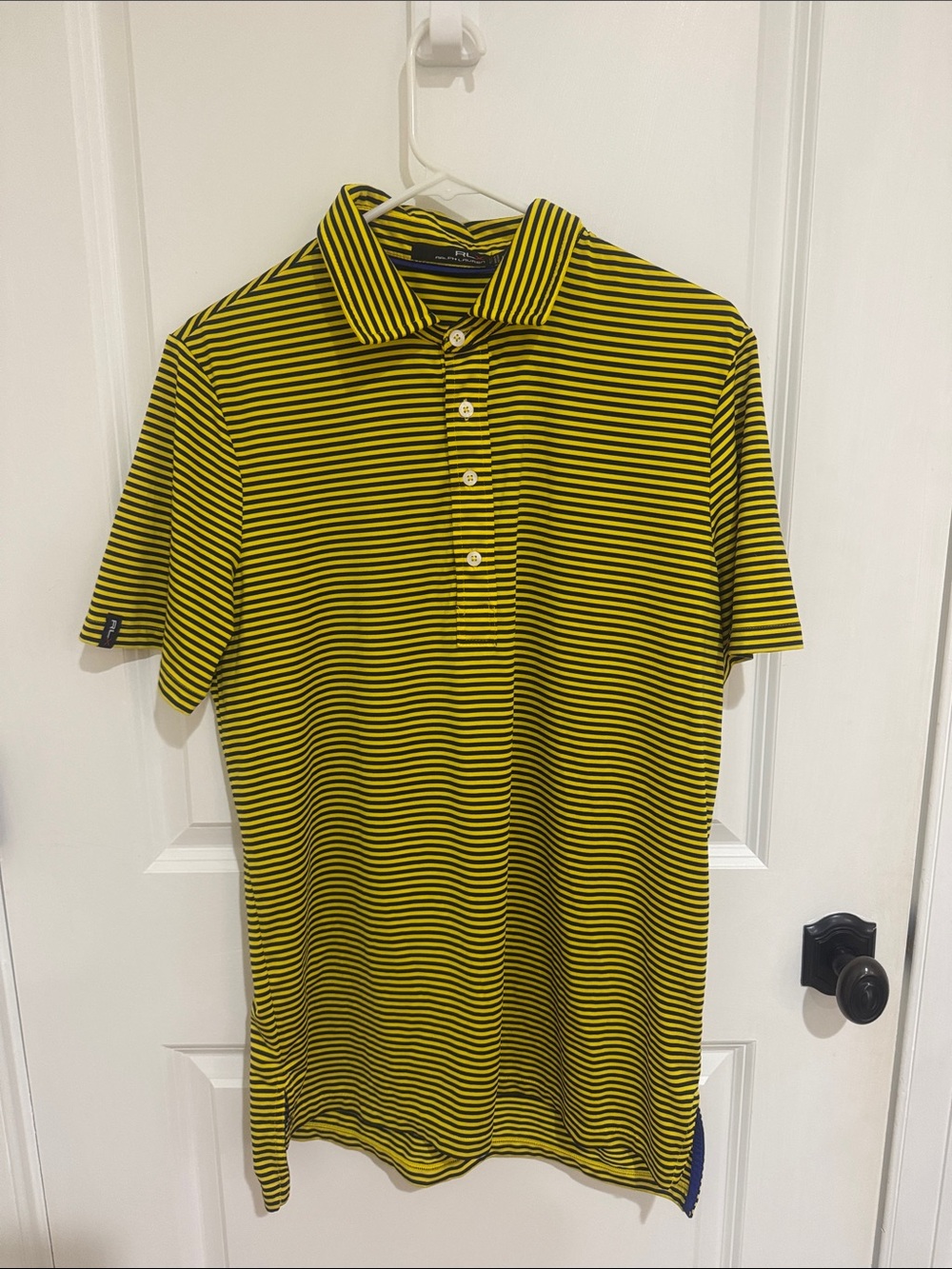 Ralph Lauren Yellow & Black Striped Polo Shirt
